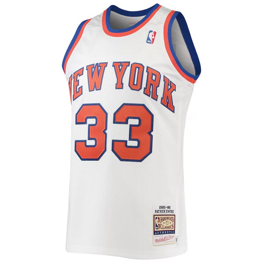 New York Knicks Patrick Ewing White Classic 1985