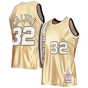 Portland Trail Blazers Bill Walton Gold 75th Anniversary 76/77