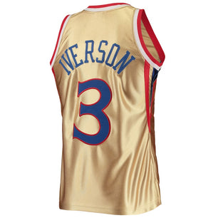 Philadelphia 76ers Allen Iverson Gold 75th Anniversary 00/01