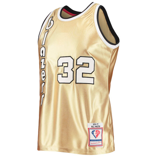 Portland Trail Blazers Bill Walton Gold 75th Anniversary 76/77