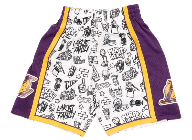 Calções NBA Doodle dos Los Angeles Lakers
