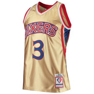 Philadelphia 76ers Allen Iverson Gold 75th Anniversary 00/01