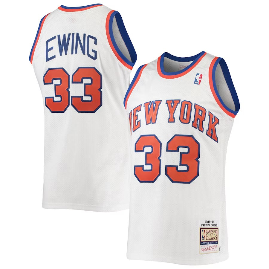 New York Knicks Patrick Ewing White Classic 1985